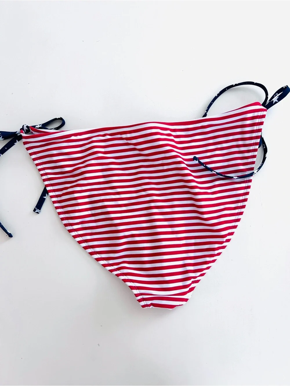 Patriotic Red White & Blue Stripe Tie Side Bikini Bottoms | 2X | NWOT - Picture 5 of 7